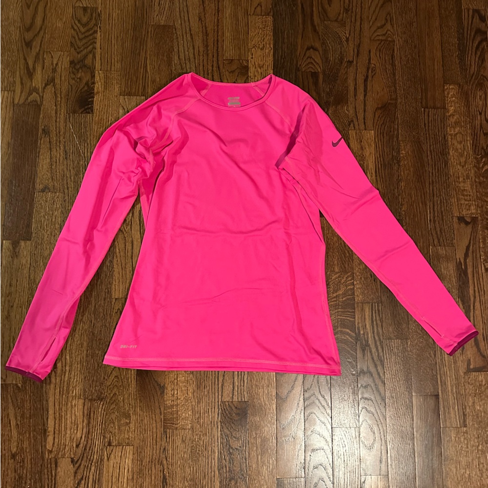 Nike Pro Bright Pink Long Sleeve Women's Top